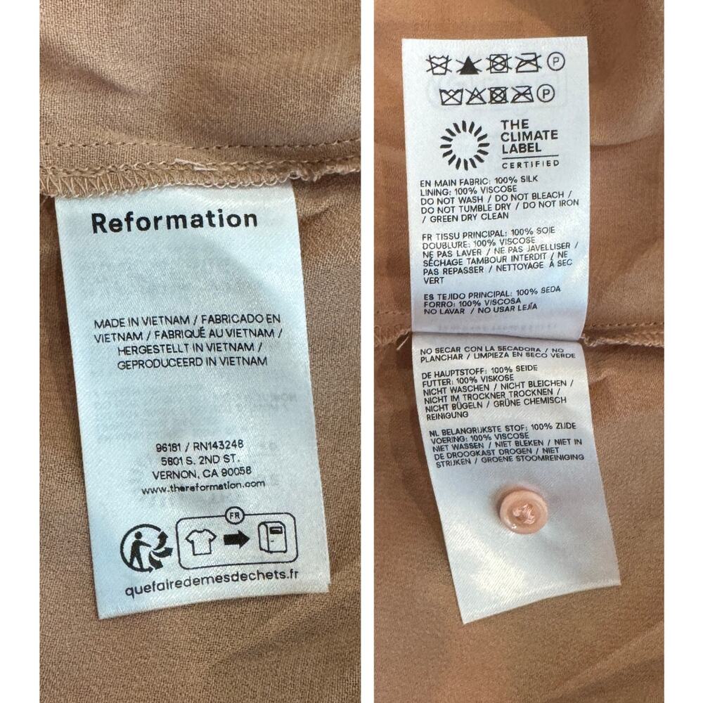 NEW Reformation Jessalyn Sleeveless Silk Minidress Size Medium - Picture 9 of 11